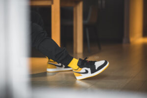 Alternative view of Giày Nike Air Jordan 1 Low Sail University Gold Black 553558-127