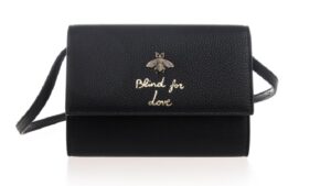 Túi Gucci Bee Leather Clutch Cross Bag 498097 A7M0T 1000