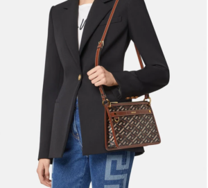 Alternative view of Túi Versace La Greca Signature Small Pouch Black Caramel 1001861-1A01444-5B17V