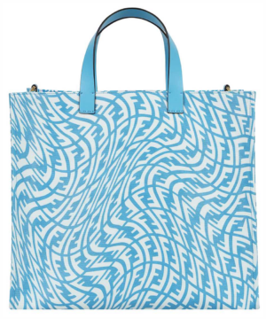 Túi Fendi Shopper Glazed Canvas Bag 'Blue' 8BH357-AFP4-F1EED