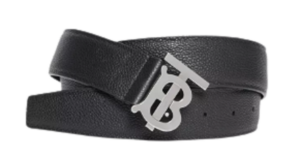 Thắt Lưng Burberry Monogram Motif Grainy Black