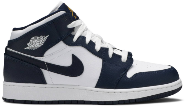 Giày Nike Air Jordan 1 Mid GS 'Obsidian' 554725-174