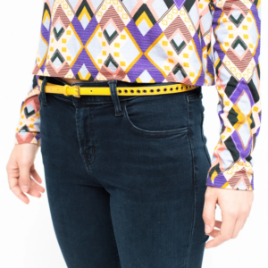 Alternative view of Thắt Lưng Prada Skinny Eyelet Belt Mimosa 1JC198-2EH8-F0506