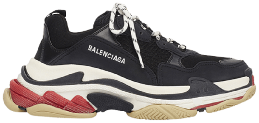 cloth Round Balenciaga Speed Trainer Black Red Unisex Training shoes