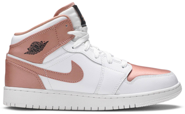 Giày Nike Air Jordan 1 Mid GS 'White Rose Gold' 555112-190