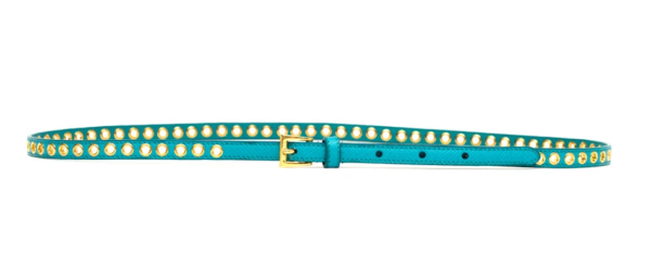 Thắt Lưng Prada Skinny Eyelet Belt Turquoise 1JC1982EH8F0136