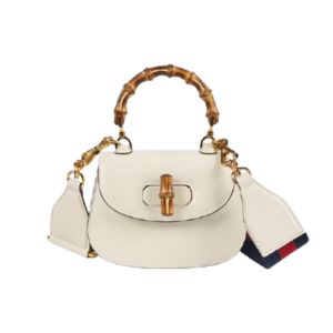 Túi Gucci Mini Top Handle With Bamboo White Leather 686864-10ODT-8454