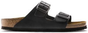 Dép Birkenstock Arizona Oiled Leather 'Black' 552113