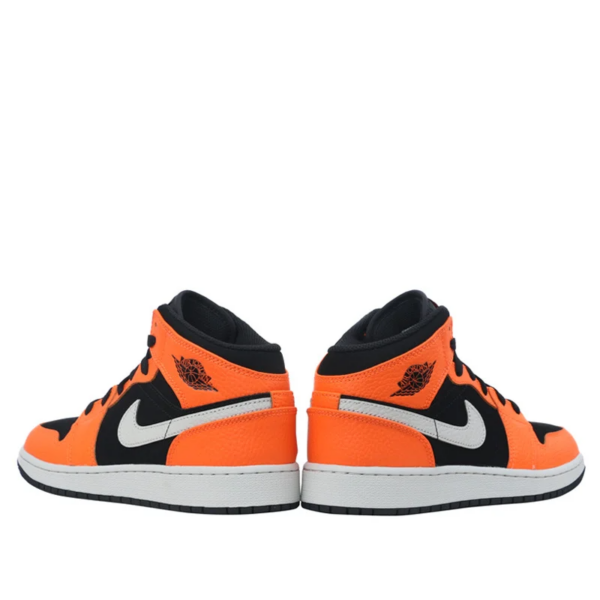 Giày Nike Air Jordan 1 Retro Mid GS 'Orange Black' 554725-062 - Hình ảnh 9