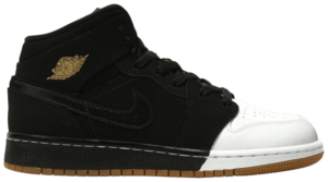 Giày Nike Air Jordan 1 Retro Mid GS 'Gold And Gum' 555112-021