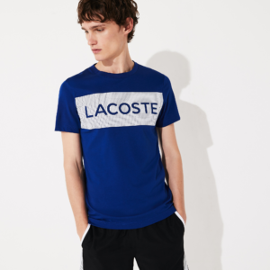 Ao Lacoste Sport Printed  T-Shirt Blue TH4865-EMJ