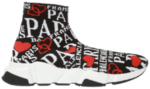 Giày Balenciaga Wmns Speed Trainer 'Black White Red'  593658 W1791 1037