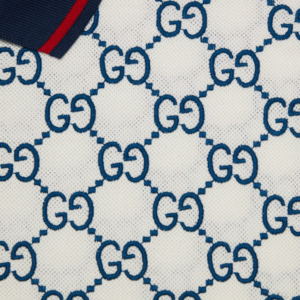 Ao Gucci GG Stretch Cotton Polo 'White Blue' 598956-XJB0U-9064