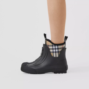 Alternative view of Giày Burberry Vintage Check Neoprene and Rubber Rain Boots 80070331