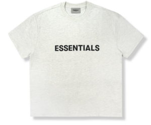 Áo Fear Of God Essentials 3D Silicon Applique Boxy T-Shirt Oatmeal FOG-ES3SABT