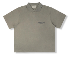 Áo Fear Of God Essentials Short Sleeve Boxy Polo Gray Flannel Charcoal FOG-ESSSBPGC