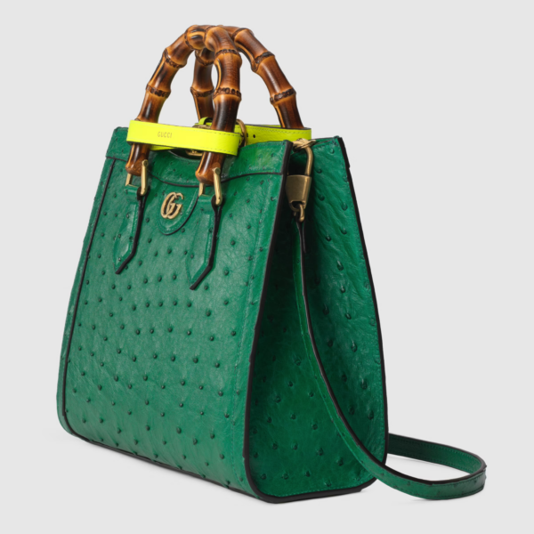 Túi Gucci Diana Small Ostrich Tote Bag 66019-5EY0K-T3177 - Hình ảnh 2