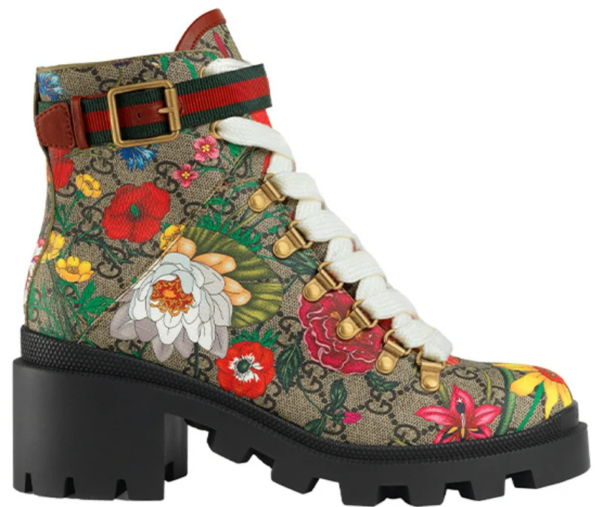 Giày Gucci GG Flora Ankle Boot 602184-HT510-8494