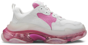Giày Balenciaga Wmns Triple S Clear Sole Trainer White Pink 544351 W09ON 9025