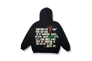 Alternative view of Áo Travis Scott x CPFM 4 CJ Script Hoodie Black TS-XC4CSHBK