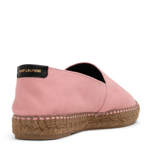 Giày Saint Laurent Embroidered Espadrilles In Canvas Pink 60595112N815564 - Hình ảnh 3