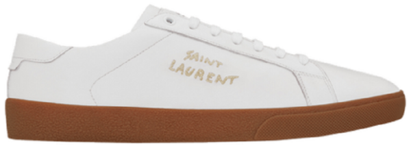 Giày Saint Laurent SL-06 Court Leather 'Optic White Gum' 61068500N009030