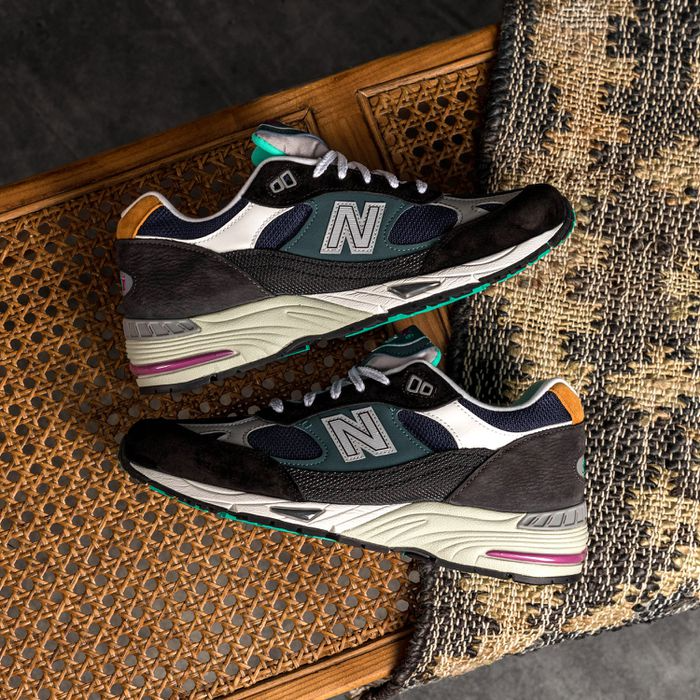 Giày New Balance 991 Made In England 'Black Blue' M991MM - Ảnh 4