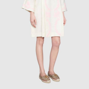 Alternative view of Giày Gucci Beige Women's GG matelassé canvas espadrille 621239-KQWM0-9765