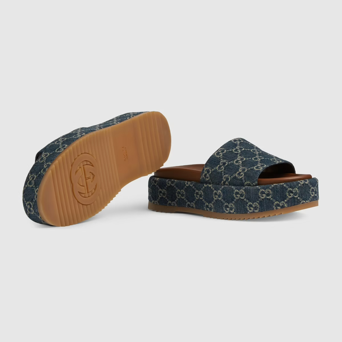 Buy Gucci Wmns Platform Slide Sandal 'Allover GG Denim' - 623212 2KQ00 4402