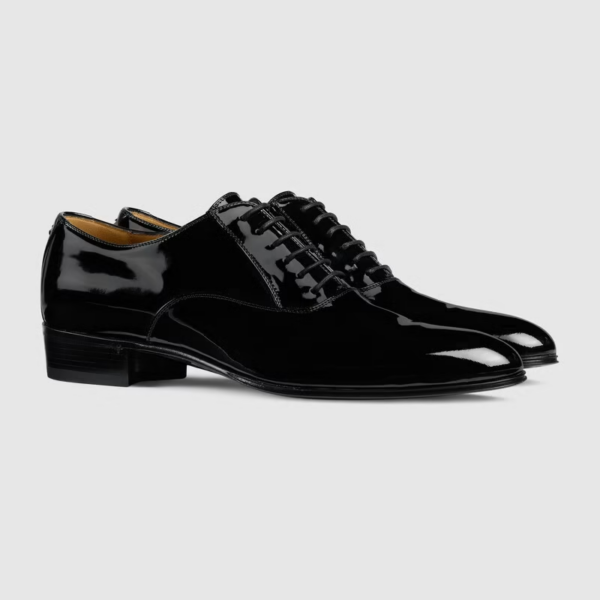 Giày Gucci Men's Lace-up Shoe with Double G 624663-BNC00-1000 - Hình ảnh 4