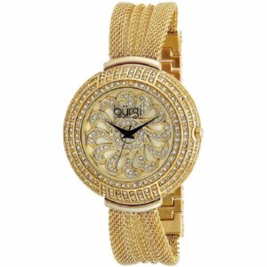 Burgi Crystal Mesh Bracelet Watch BUR051YG