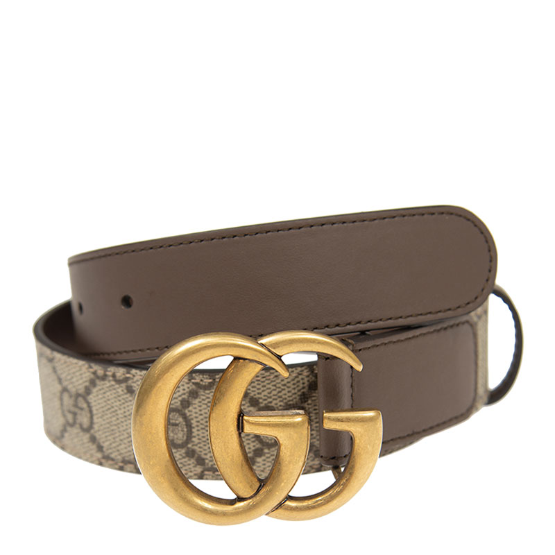 GUCCI: belt in GG Supreme fabric - Black  Gucci belt 625839 92TLT online  at