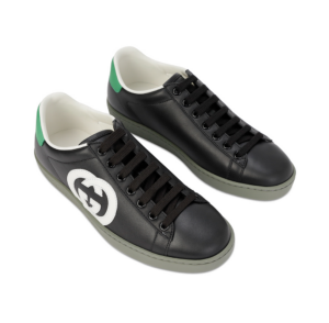 Alternative view of Giày Gucci Wmns Ace 'Interlocking G Black White' 627823-1XG70-1103