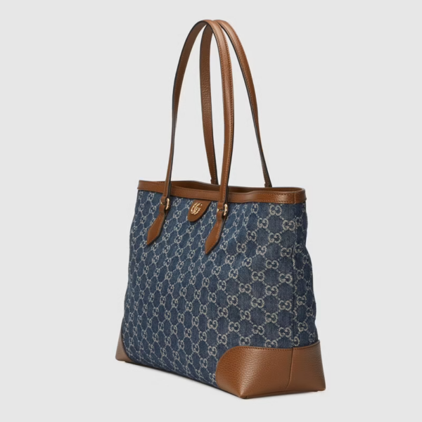 Túi Gucci Ophidia GG Medium Tote Dark Blue And Brown Leather ‎631685-2KQGG-8375 - Hình ảnh 4