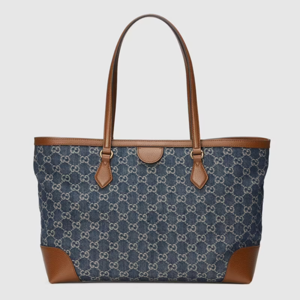 Túi Gucci Ophidia GG Medium Tote Dark Blue And Brown Leather ‎631685-2KQGG-8375 - Hình ảnh 3