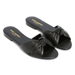 Dep Saint Laurent Bianca Mule Slippers 'Black' 633961-1N800-1000