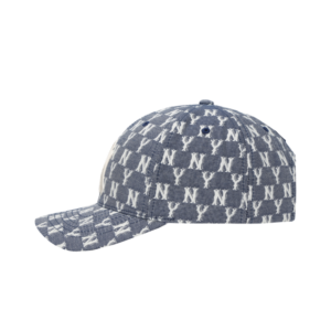 Alternative view of Mũ MLB Monogram Blue Jacard Curve Adjustable Cap NY 32CPFE011-50N