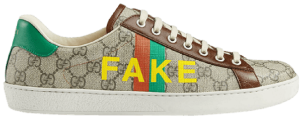 Giày Gucci Ace 'Fake Not Print' 636358 2GC10 8260