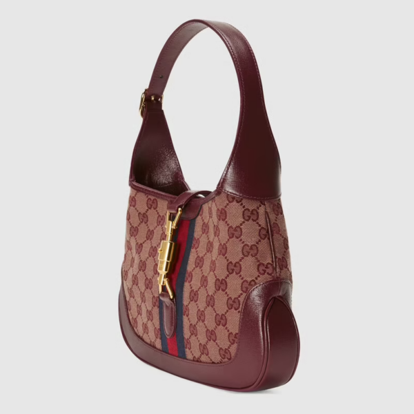 Túi Gucci Jackie 1961 Small Shoulder Burgundy GG Canvas ‎636706-GY5WG-9864 - Hình ảnh 7