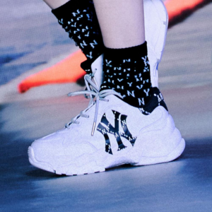 Giay MLB Big Ball Chunky Diamond Monogram NY 'White Black' 3ASHCDM2N-50BKS