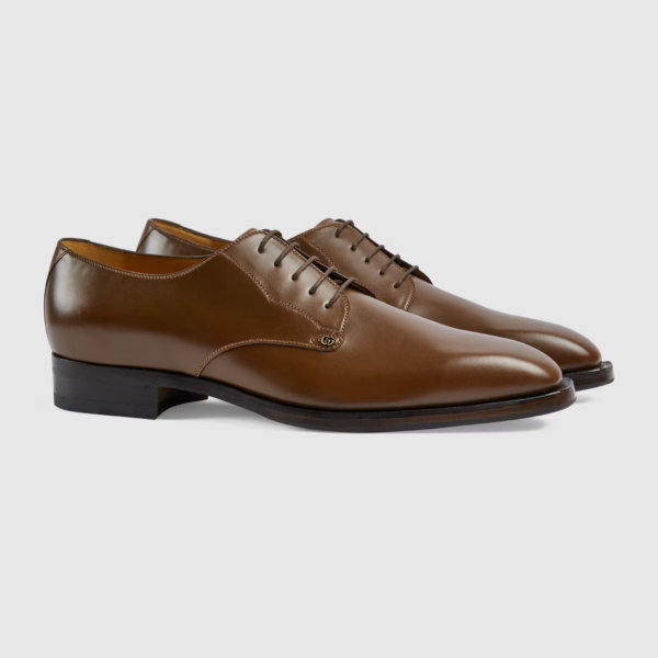 Giày Gucci Men's Lace-Up Shoe Brown Leather 643621-06F00-2248 - Hình ảnh 5