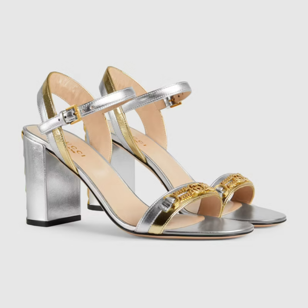 Giày Gucci Women's Sandal with Chain 655408-B8B20-8064 - Hình ảnh 4