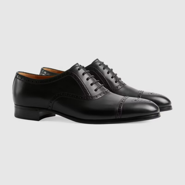 Giày Gucci Men's Shoe With Brogue Details 658215-1W600-1000 - Hình ảnh 4