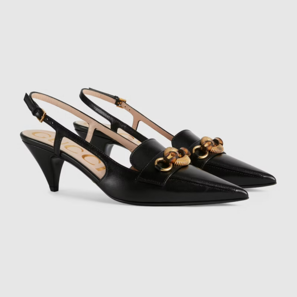 Giày Gucci Women's Pump with Bamboo Horsebit 658818-C9D00-1000 - Hình ảnh 4