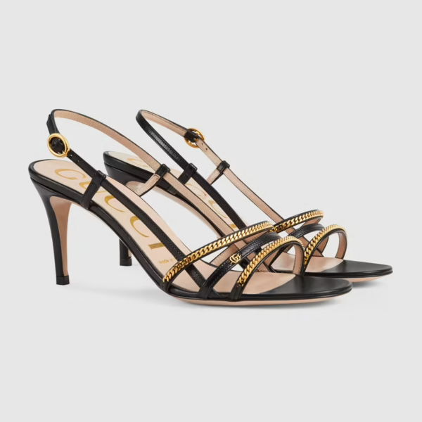 Giày Gucci Women's Sandal with Chains ‎659196-C9D00-1000 - Hình ảnh 3