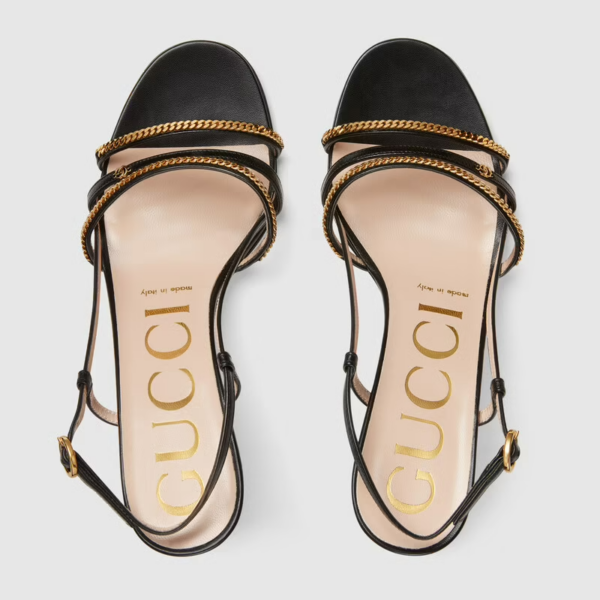 Giày Gucci Women's Sandal with Chains ‎659196-C9D00-1000 - Hình ảnh 2