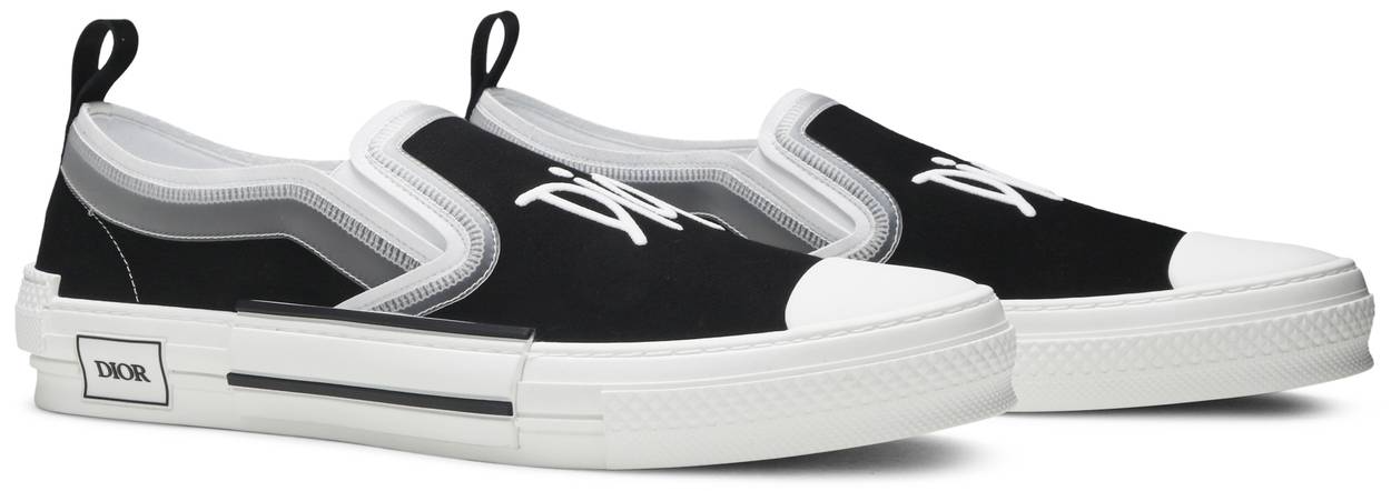 CHRISTIAN DIOR X SHAWN STUSSY Canvas Oblique Bee Mens B23 High Top Sneakers  41 White Black 730332  FASHIONPHILE