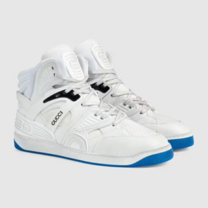 Alternative view of Giày Gucci Basket High Sneaker 'White Blue' 661301-2SHA0-9014