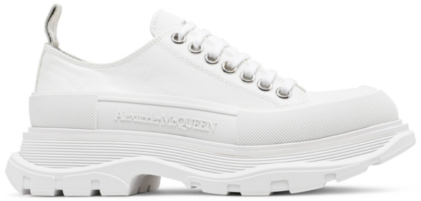 Giày Alexander McQueen Wmns Tread Slick Lace Up 'White' 611705-W4L32-9000