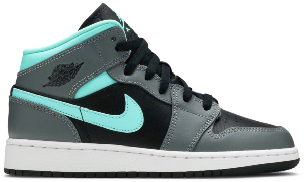 Giày Nike Air Jordan 1 Mid GS 'Grey Aqua' 554725-063